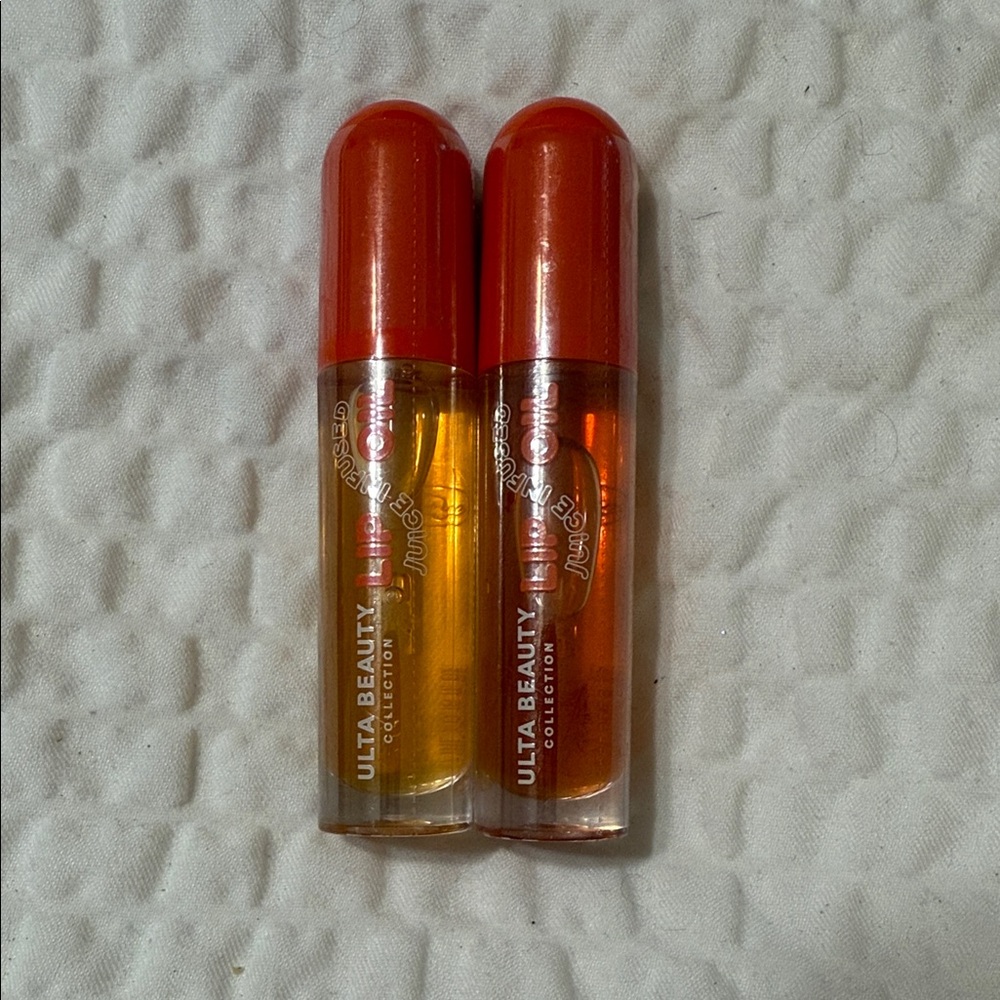 Ulta Beauty Juice Infused Lip Oil Duo - Vibrant mango and tangerine